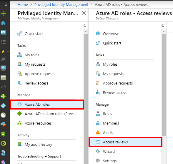 Create To Manage An Access Review Of Azure Active Directory (Azure AD) Roles In Privileged Identity Management (PIM)